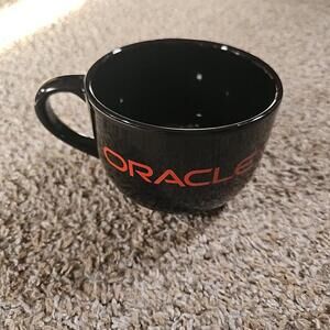 Oracle Red And Black coffee Cup Mug Soup Bowl Made In USA W Handle